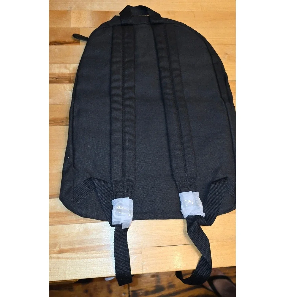Ralph Lauren Fragrances Black Canvas Backpack Big Pony Polo Logo Bag Mens Womens